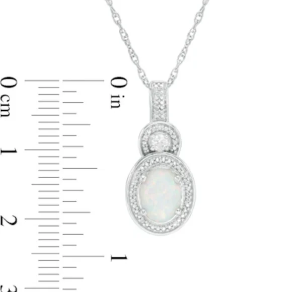 Opal and white sapphire Necklace/Bracelet set - Picture 3 of 11